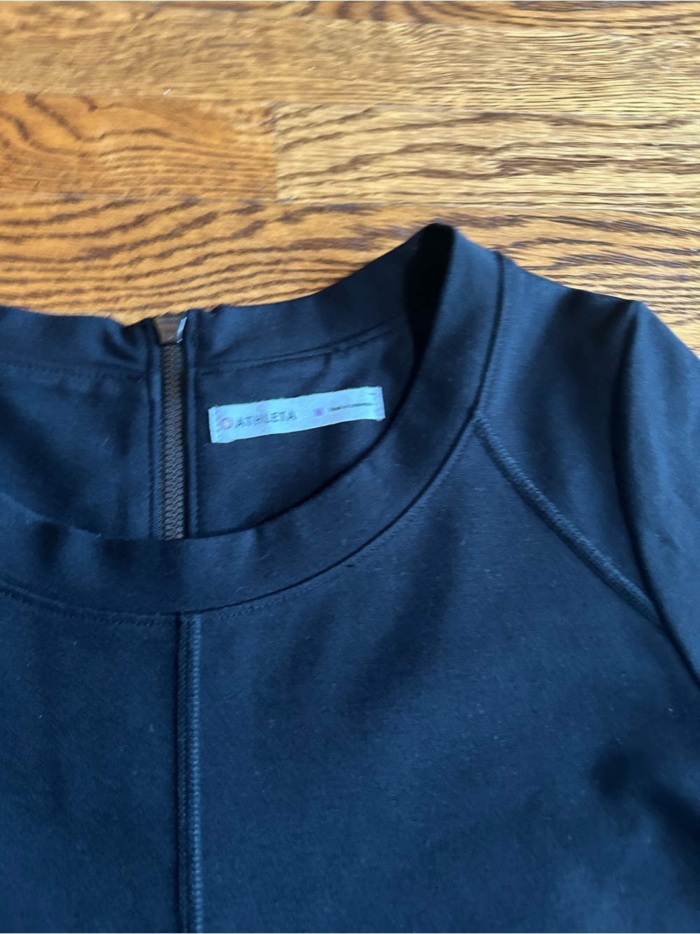 Athleta Black Athleisure Fit & Flare Dress Medium | Sporty Chic - Picture 4 of 6
